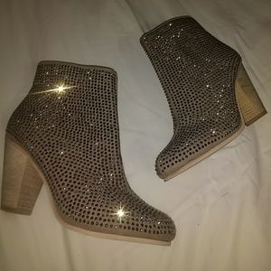 Glam Rhinestone Booties Sz 8